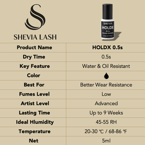 HOLDX 0.5s Waterproof & Oil-Resistant Lash Adhesive