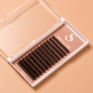 VELA Dusk Brown 0.07 – Deep Brown Volume Lash Extensions
