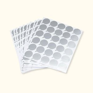 ALUMINUM Round Foil Glue Stickers – 300 PCS