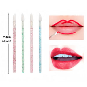 Crystal Handles Lip Glossy Wands Lash Removal Brush 50 PCS
