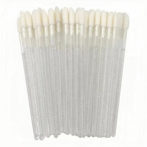 Crystal Handles Lip Glossy Wands Lash Removal Brush 50 PCS