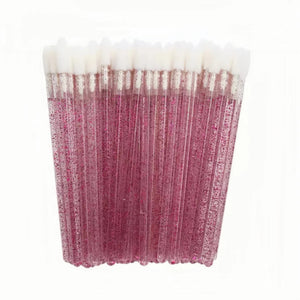 Crystal Handles Lip Glossy Wands Lash Removal Brush 50 PCS