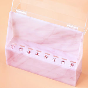DISPLAY Marble-Style Tweezer Storage Stand – 8 Holes