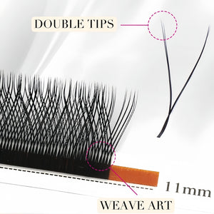 YY-Sahped 2D Premade Fans Eyelash Extension