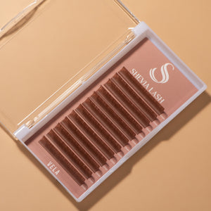 VELA Dawn Brown 0.07 – Soft Brown Volume Lash Extensions