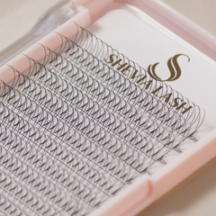 LINEA 2D Premade Fans – Black / Short Stem