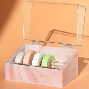 CLEARBOX Acrylic Multi-Roll Lash Tape Cutter Case