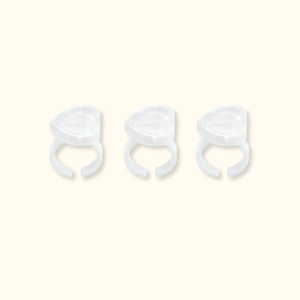 BLOOMING Heart Shaped Glue Rings Holder – 100 PCS