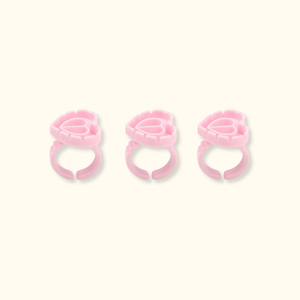 BLOOMING Heart Shaped Glue Rings Holder – 100 PCS