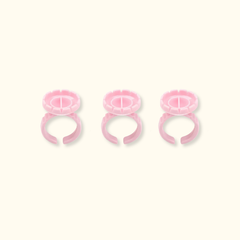 BLOOMING Round Glue Rings Holder – 100 PCS