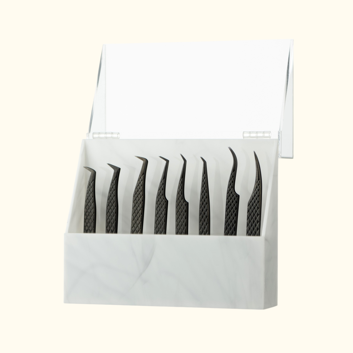 DISPLAY Marble-Style Tweezer Storage Stand – 8 Holes