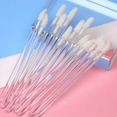 Clear Lip Glossy Wands Lash Removal Brush 50 PCS