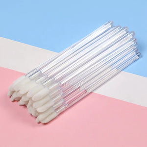Clear Lip Glossy Wands Lash Removal Brush 50 PCS