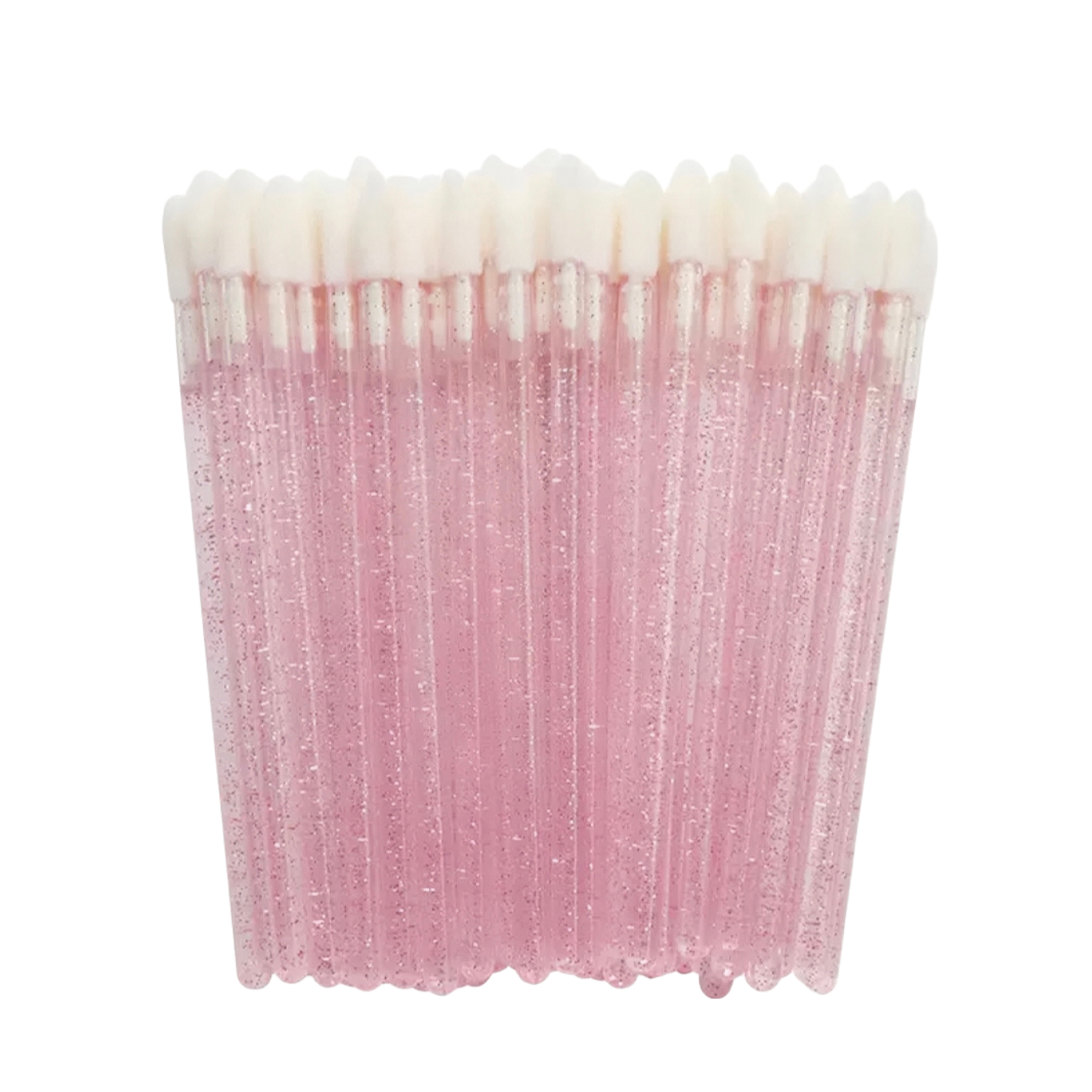 Crystal Handles Lip Glossy Wands Lash Removal Brush 50 PCS