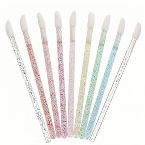 Crystal Handles Lip Glossy Wands Lash Removal Brush 50 PCS