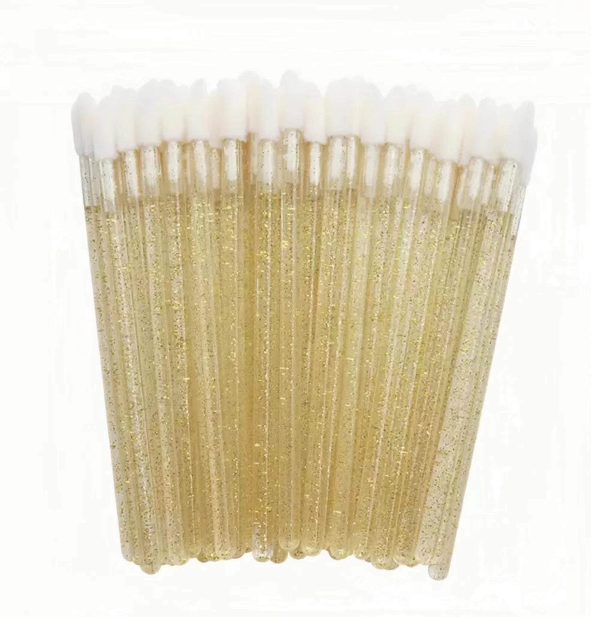 Crystal Handles Lip Glossy Wands Lash Removal Brush 50 PCS