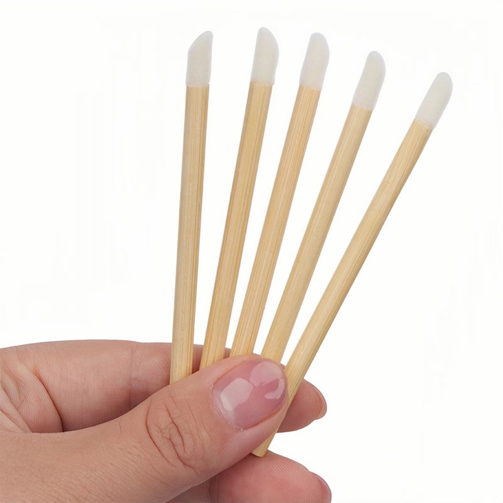 Lint Free Disposable Bamboo Lip Brush 50PCS