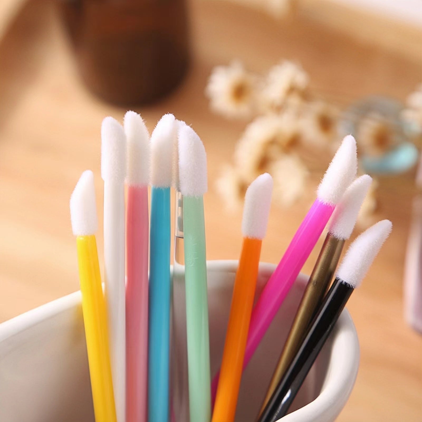 Lip Glossy Wands Lash Removal Brush 50 PCS