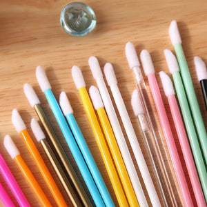 Lip Glossy Wands Lash Removal Brush 50 PCS