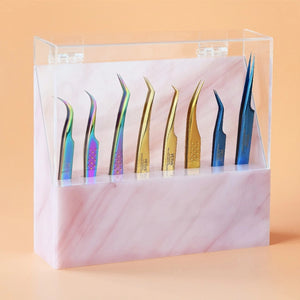 DISPLAY Marble-Style Tweezer Storage Stand – 8 Holes
