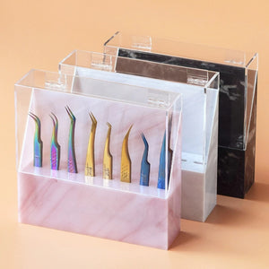 DISPLAY Marble-Style Tweezer Storage Stand – 8 Holes