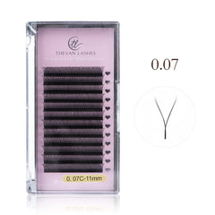 YY-Sahped 2D Premade Fans Eyelash Extension
